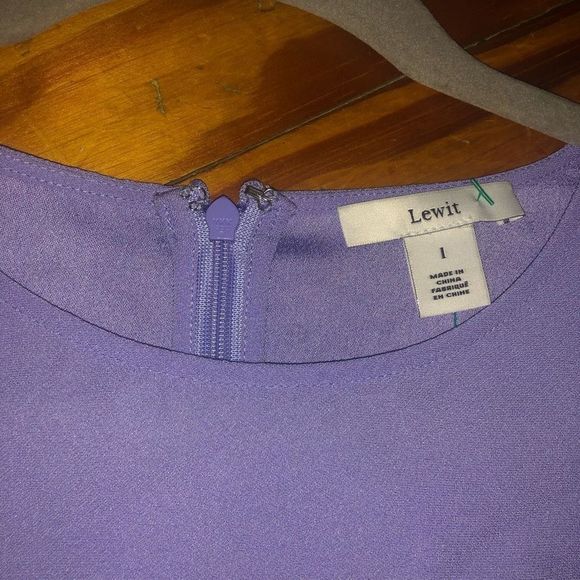 Lewit Womens Purple Jacquard Ruffle Flutter Sleeves Crop Top Sz Small (1) $279 - Picture 4 of 8